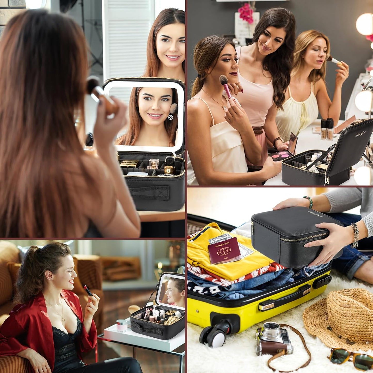 Cosmetiquera con Luz LED Profesional 4K Recargable