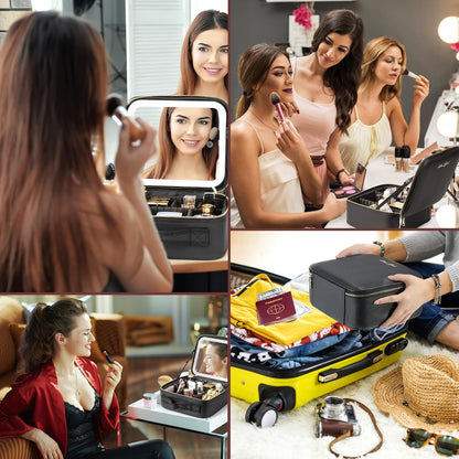 Cosmetiquera con Luz LED Profesional 4K Recargable