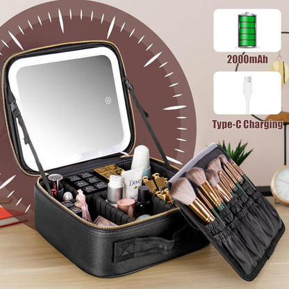 Cosmetiquera con Luz LED Profesional 4K Recargable