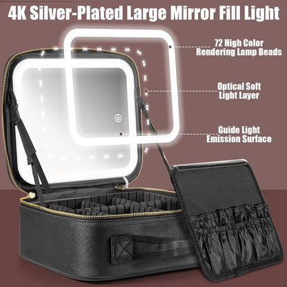 Cosmetiquera con Luz LED Profesional 4K Recargable